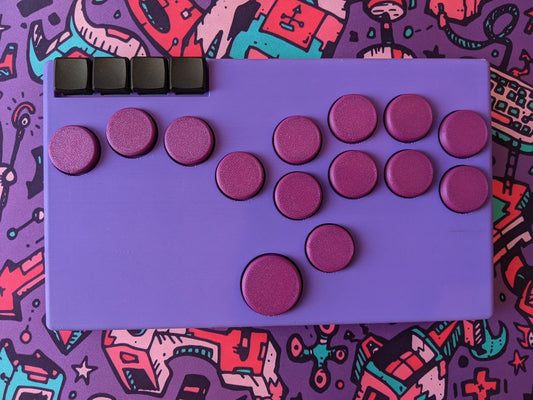 Purple case, plum buttons, black menu buttons